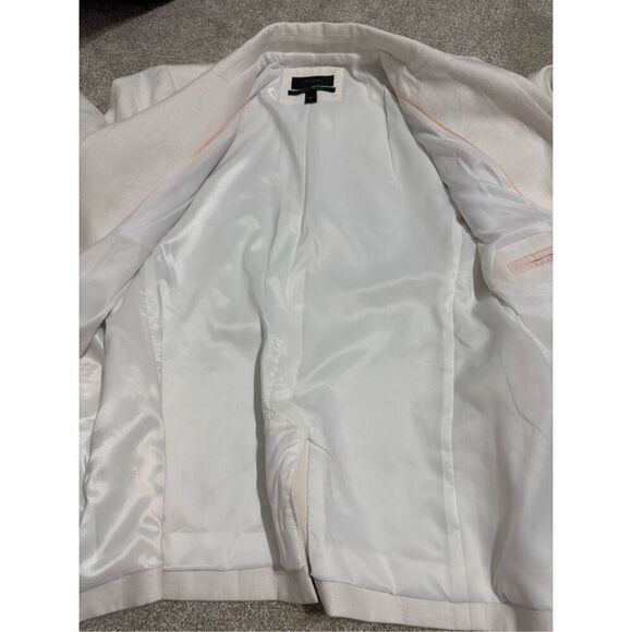 J. Crew Regent One Button Women's Blazer 100% Linen White/Off White  Size 10T - Picture 11 of 11
